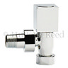 Hudson Reed Square Chrome Radiator Valves - Angled - HT350 Large Image
