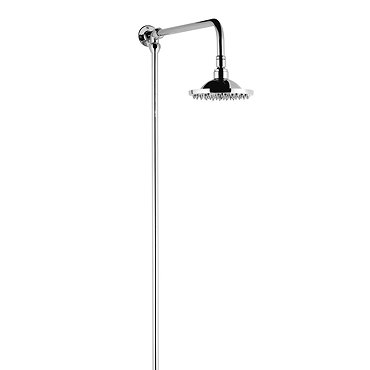 Hudson Reed Chrome Traditional Rigid Riser with 6" Shower Rose - A3600 Profile Large Image