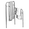 Chrome Tubular Floorstanding Towel Rail - 1600547 Large Image