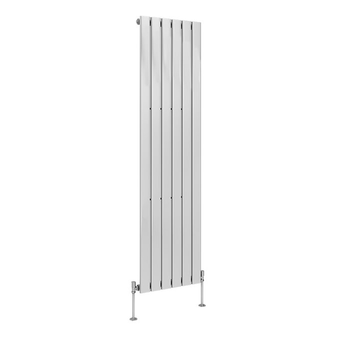 Chrome Vertical Single Panel Radiator W452 x H1800mm