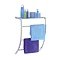Chrome Wall Mounted Towel Shelf & 3 Bar Unit Large Image
