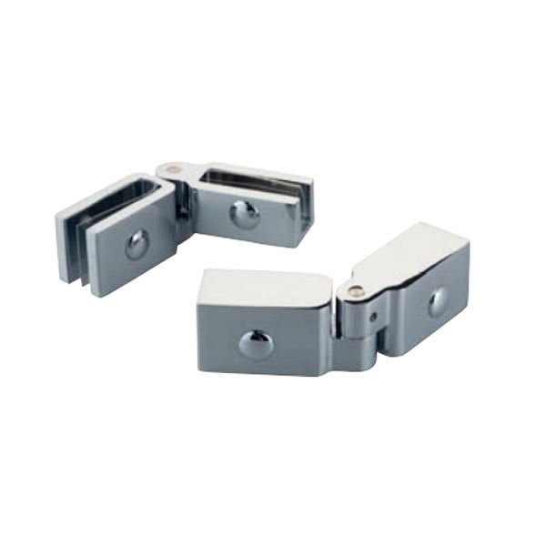 Chrome Wet Room Panel Hinges for 8mm Glass Large Image