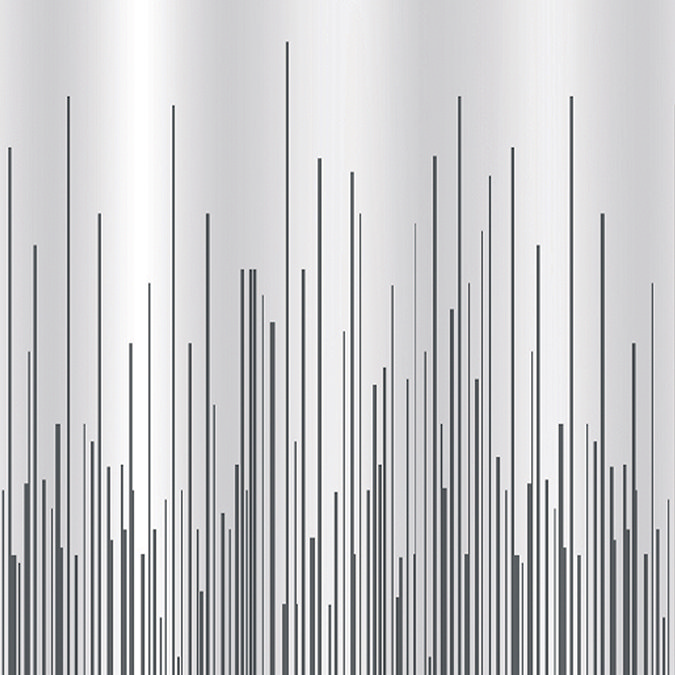 City W1800 x H1800mm White & Grey Shower Curtain