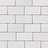 Clara Rustic White Gloss Ceramic Wall Tiles 75 x 150mm