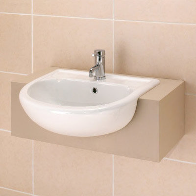 Clarence 550 Semi Recessed Ceramic Basin Large Image