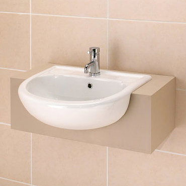 Clarence 550 Semi Recessed Ceramic Basin Profile Large Image