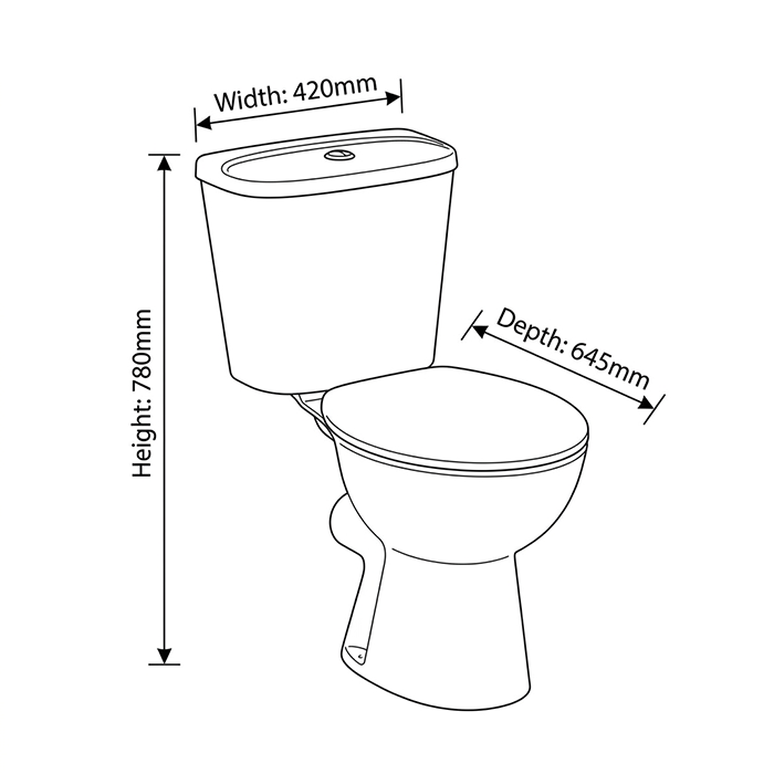 Clarity Close Coupled Toilet with Seat