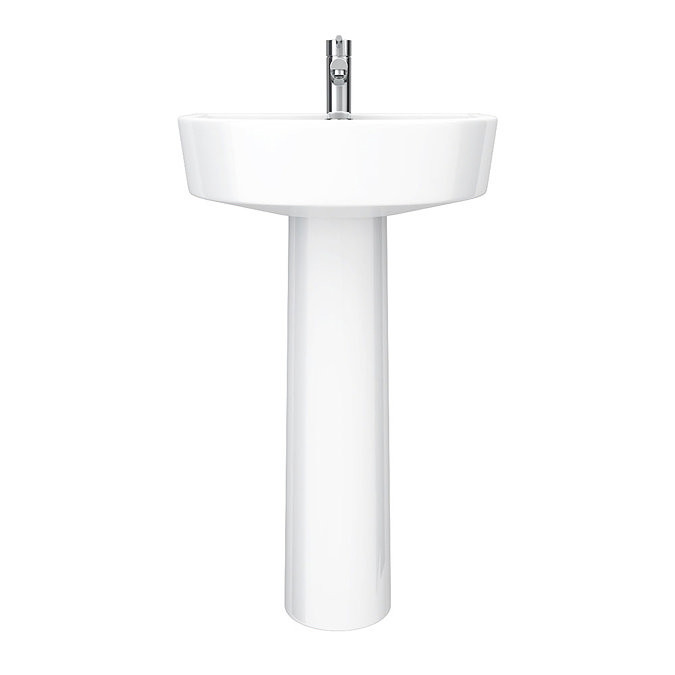 Bianco Round Basin 1TH with Full Pedestal  Standard Large Image