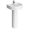 Bianco Round Basin 1TH with Full Pedestal