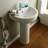 Bianco Round Basin 1TH with Full Pedestal