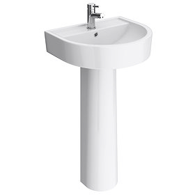 Bianco Round Basin 1TH with Full Pedestal Large Image