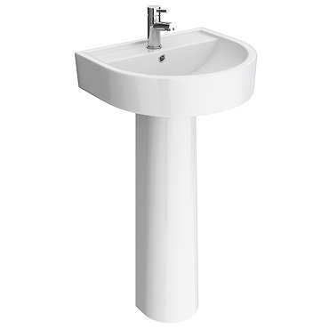 Bianco Round Basin 1TH with Full Pedestal  Standard Large Image