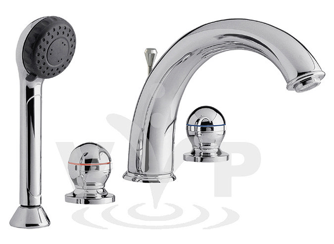 Classical Jupiter 4 tap Hole Bath Shower Mixer Large Image