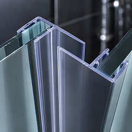 Clear Shower Door Fin Seal for 4-6mm Glass, 20mm Fin, 2000mm (Pair)