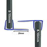 Clear 20mm Fin Shower Door Seal 8-10mm Glass (Pair)