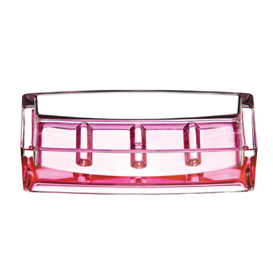 Hot Pink/Clear Acrylic Soap Dish - 1601358 Large Image