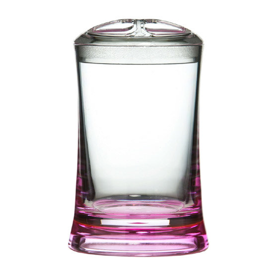 Hot Pink/Clear Acrylic Toothbrush Holder - 1601357 Large Image
