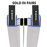Clear Angled Magnetic Seal for Shower Door 4-6mm Glass (Pair)