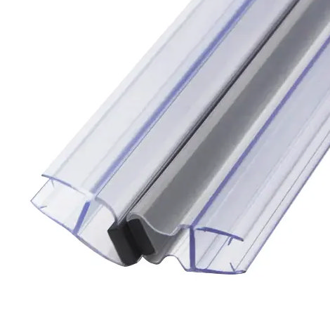 Clear Magnetic Shower Door Seal for 6-8mm Glass (Pair)