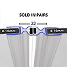 Clear Magnetic Seal for Shower Door 8-10mm Glass (Pair)
