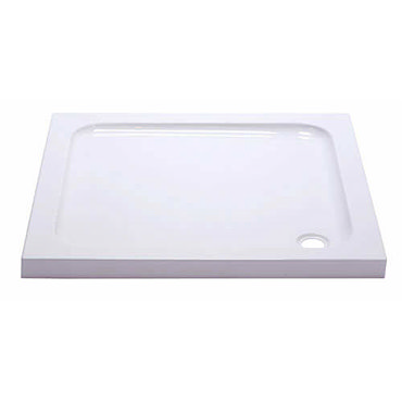 Clearance 900 x 900mm Square Stone 50mm Outlet Resin Shower Tray Profile Large Image