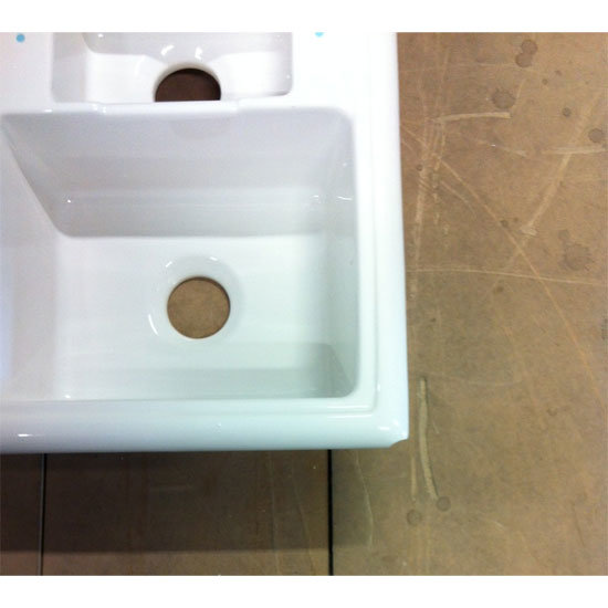 Clearance Reginox Ceramic 1.5 Bowl Kitchen Sink - Slight Damage -Sink B Profile Large Image