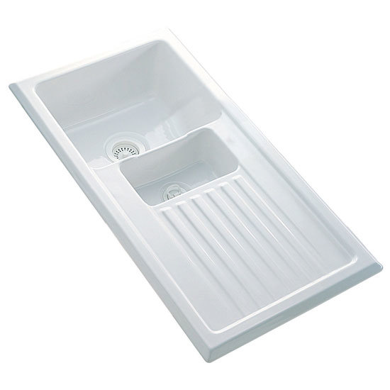 Clearance Reginox Ceramic 1.5 Bowl Kitchen Sink - Slight Damage - Sink A Large Image