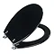 Clearance - Wenko Topic Polyresin Toilet Seat - Black - 18924100-14D Profile Large Image