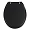 Clearance - Wenko Topic Polyresin Toilet Seat - Black - 18924100-14D Large Image