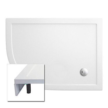 Cleargreen - 35mm Offset Quadrant Shower Tray with Leg & Panel Set - 900 x 1200mm - Left Hand Profil