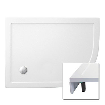 Cleargreen - 35mm Offset Quadrant Shower Tray with Leg & Panel Set - 900 x 1200mm - Right Hand Profi