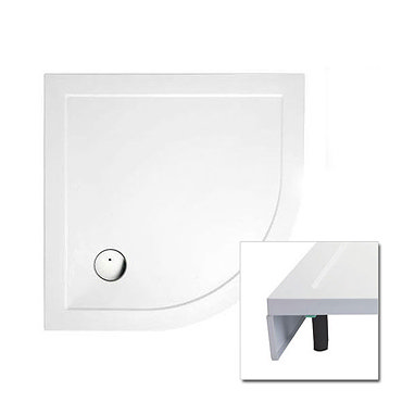 Cleargreen - 35mm Quadrant Shower Tray with Leg & Panel Set - Various Size Options Profile Large Ima
