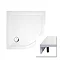 Cleargreen - 35mm Quadrant Shower Tray with Leg & Panel Set - Various Size Options Large Image