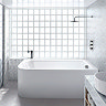 Cleargreen Viride Offset 170cm x 75cm Single Ended Bath + Panel