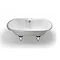 Clearwater - Classico Natural Stone Bath with Classic Chrome Feet - 1690 x 800mm - N9-L3C Large Imag