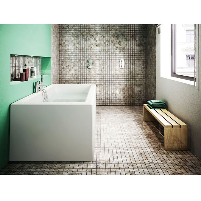 Clearwater - Ice Wall 1840 x 940 Modern Freestanding Bath - M15 Feature Large Image