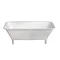 Clearwater - Lonio Natural Stone Bath Hand Polished White - 1700 x 750mm - N19  Profile Large Image