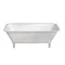 Clearwater - Lonio Natural Stone Bath Hand Polished White - 1700 x 750mm - N19 Profile Large Image