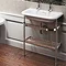 Clearwater - Medium Traditional Roll Top Basin with Stainless Steel Stand - W650 x D470mm Feature La