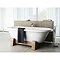 Clearwater - Orient Oak 1685 x 745 Modern Freestanding Bath with Wooden Frame - M6L7 Feature Large Image