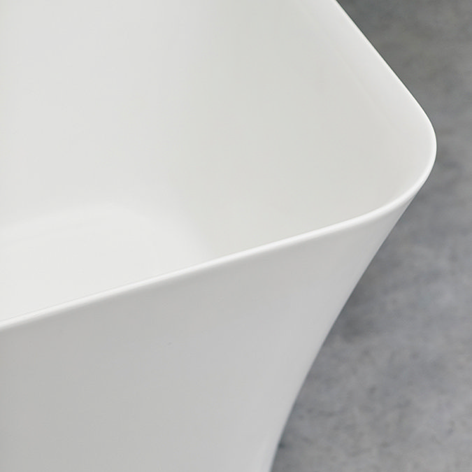 Clearwater Palermo Natural Stone Bath Hand Polished White - 1790 x 750mm Profile Large Image