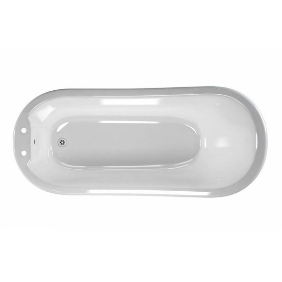 Clearwater - Hannover Natural Stone Bath with Classic Chrome Feet - 1690 x 750mm Profile Large Image