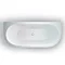 Clearwater - Saturn 1700 x 750 Modern Back to Wall Freestanding Bath - M4 Profile Large Image