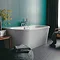 Clearwater - Saturn 1700 x 750 Modern Back to Wall Freestanding Bath - M4 Large Image