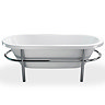 Clearwater - Soho 1685 x 745 Modern Freestanding Bath with Stainless Steel Frame Large Image