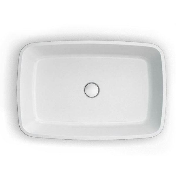 Clearwater - Vicenza Bacino Natural Stone Countertop Basin - W590 x D390mm - B4D Profile Large Image