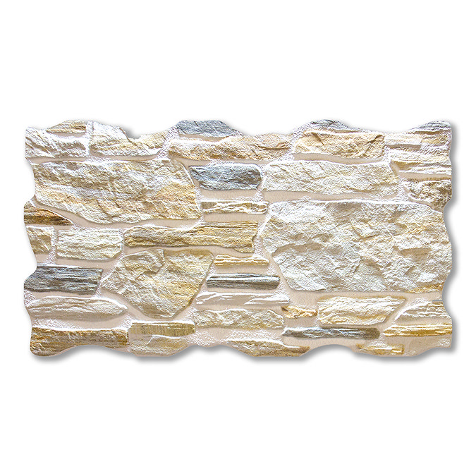 Cleeve Cream Split Face Cladding Stone Effect Wall Tiles - 263 x 475mm