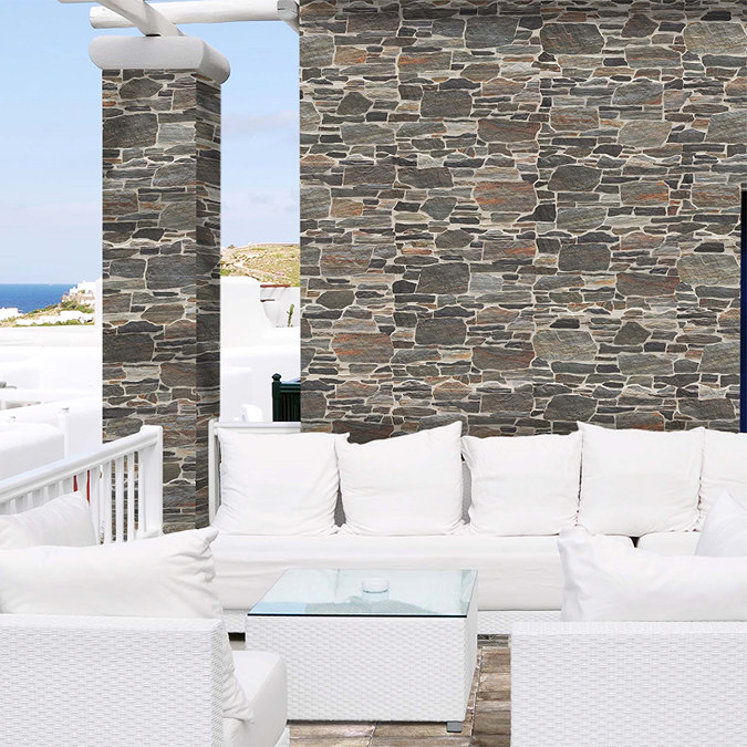 Cleeve Graphite Split Face Cladding Stone Effect Wall Tiles - 263 x 475mm
