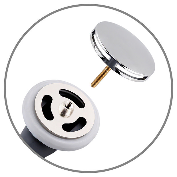 Cruze Click Clack Bath Waste with Overflow Chrome at Victorian Plumbing UK