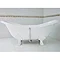 Clifton 1830 x 770mm Double Ended Slipper Cast Iron Bath with White Feet Feature Large Image